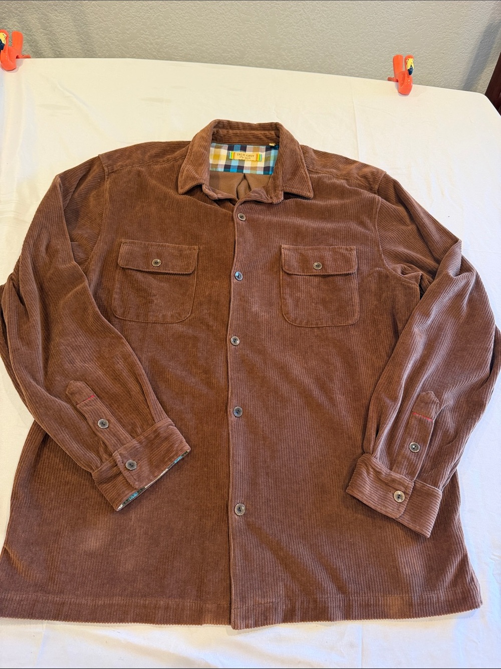 27261002 True Grit Men's XL Brown Dry Goods Corduroy Shirt Jacket Shacket